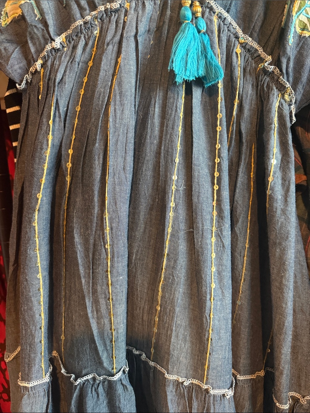 NWT POL Chambray Floral Maxi (303030) 🌼 ☀️ - Picture 3 of 4